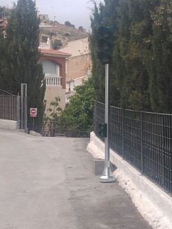 Semáforo de la cuesta del Molinillo.